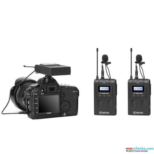 BOYA BY-WM8 PRO-K2 UHF DUAL CHANNEL WIRELESS MICROPHONE (6M)